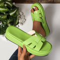 Damen Komfortable Falt-Sandalen mit breitem Riemen und ergonomischer Sohle