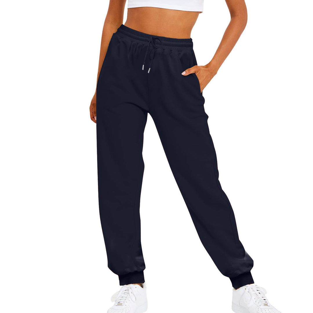 Damen nan komfortable Jogginghose mit Kordelzug Seitentaschen und geripptem Knöchelabschluss Shop Nory