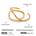 Damen modernes offenes Armreif-Armband aus hypoallergenem Edelstahl Shop Nory
