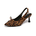 Damen Slingback Pumps mit versatilem Leopardenprint Shopnory