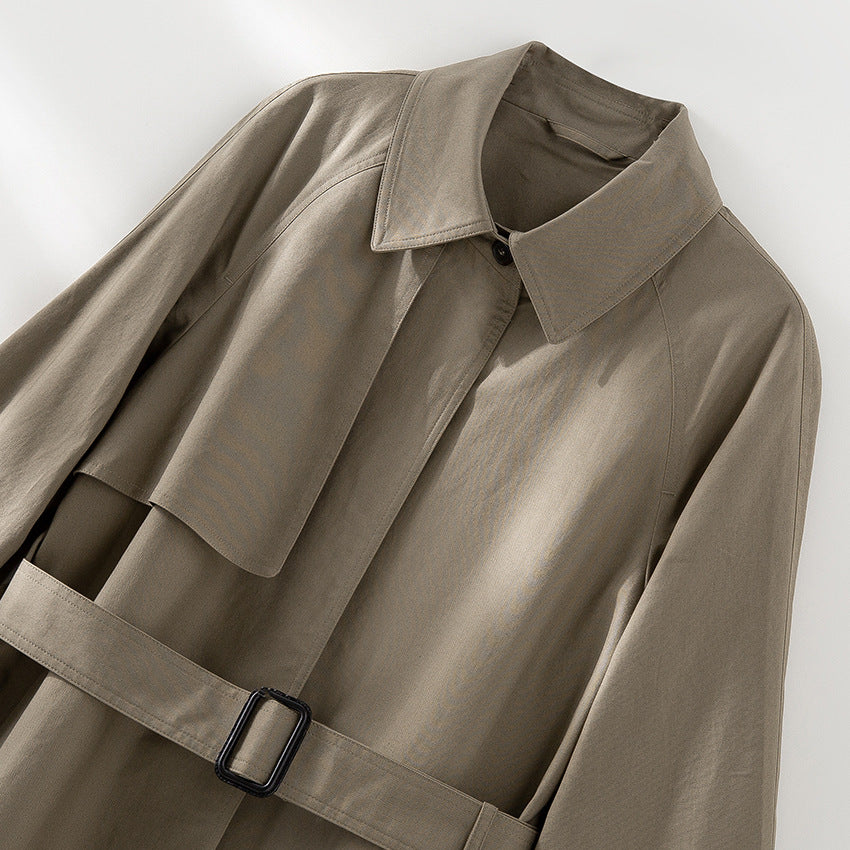 Damen Klassischer Trenchcoat mit Gürtel und Sturmblende Shop Nory