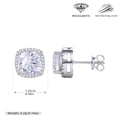 Damen Ohrstecker aus 925 Sterling Silber mit funkelndem Moissanit Shop Nory