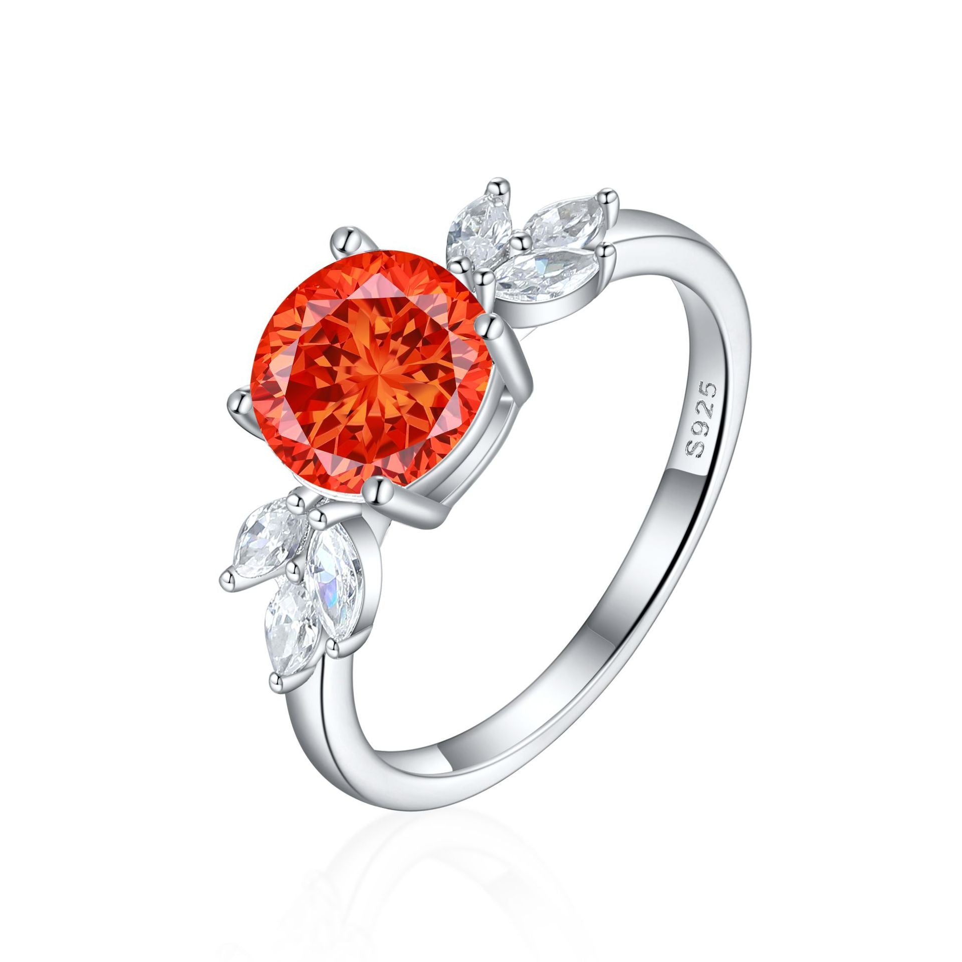 Damen Ring mit funkelndem Aquamarin und Zirkonia-Besatz Shop Nory