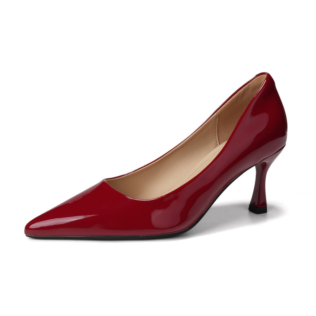 Damen Elegante Lack-Pumps mit komfortablem Blockabsatz