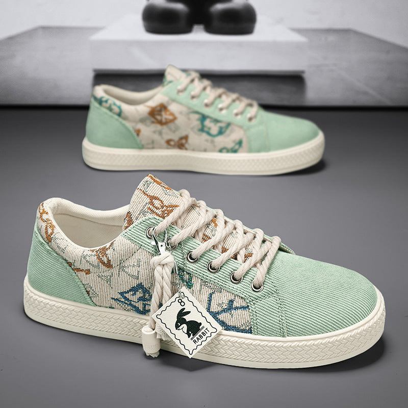 Damen Lässige Canvas-Sneakers mit einzigartigem Druckdesign