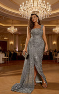 Damen Abendkleid mit funkelnden Pailletten Shopnory