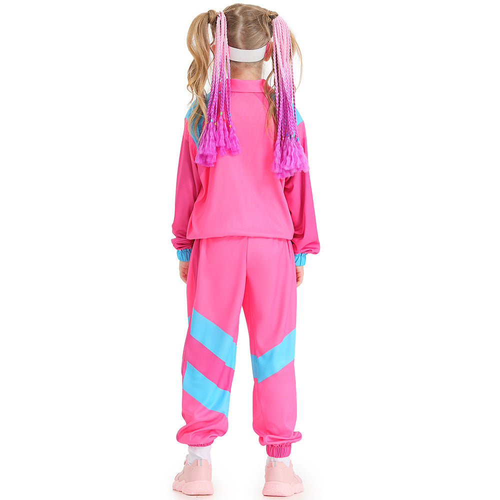 Mädchen Sportanzug mit bunten Akzenten und elastischen Details Shop Nory