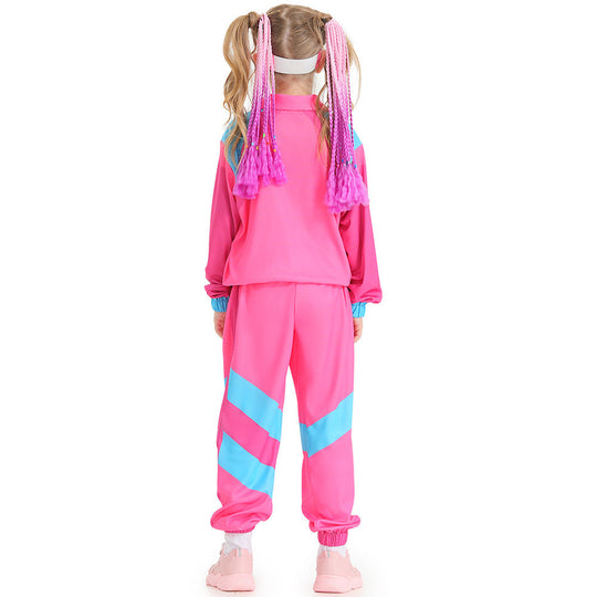 Mädchen Sportanzug mit bunten Akzenten und elastischen Details Shop Nory