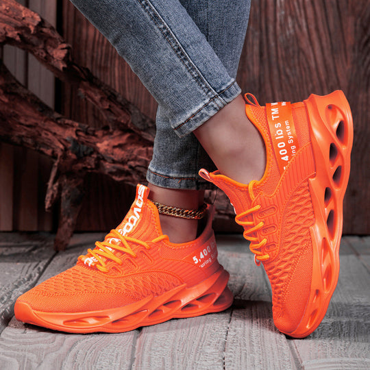 Damen Luftkissen-Sneaker mit transparenter Luftsohle und gestricktem Oberschuh Shop Nory