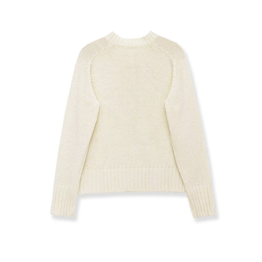 Damen Grobstrick Henley-Pullover mit Holzknöpfen und Rippbündchen Shop Nory