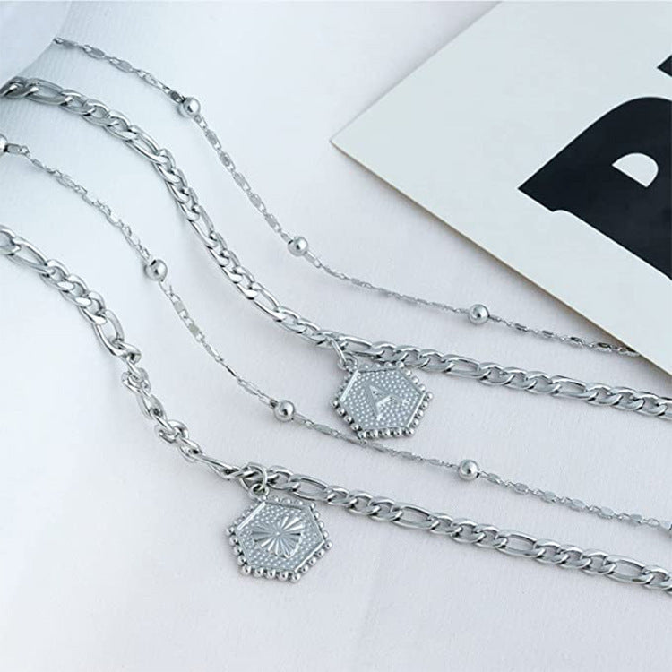 Damen Fußkettchen mit elegantem Gliederdesign und funkelnden Anhängern Shop Nory