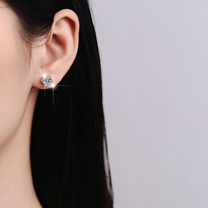 Damen Ohrstecker mit strahlenden Kristallen Shop Nory