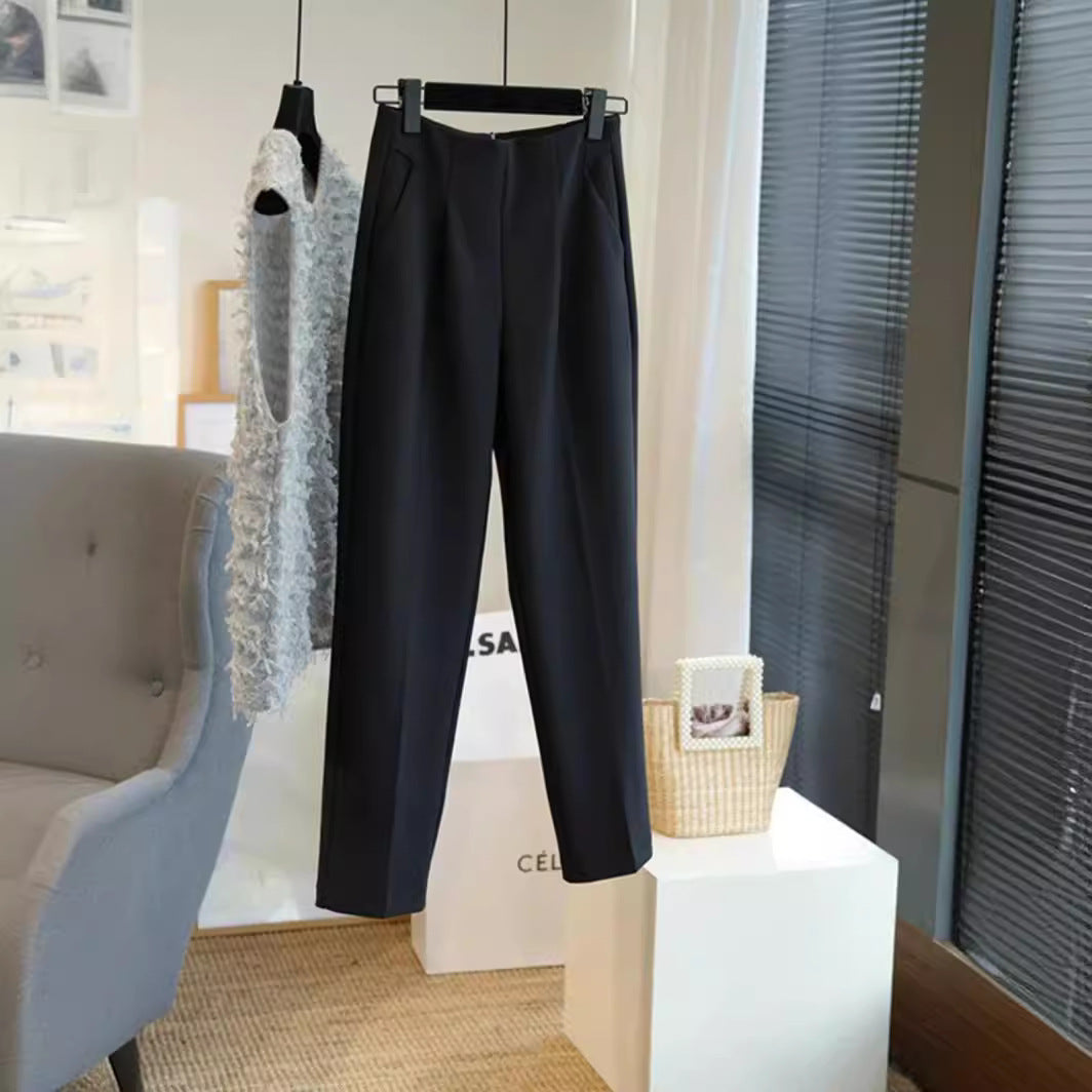 Damen Elegante Hoch taillierte Stoffhose Shop Nory