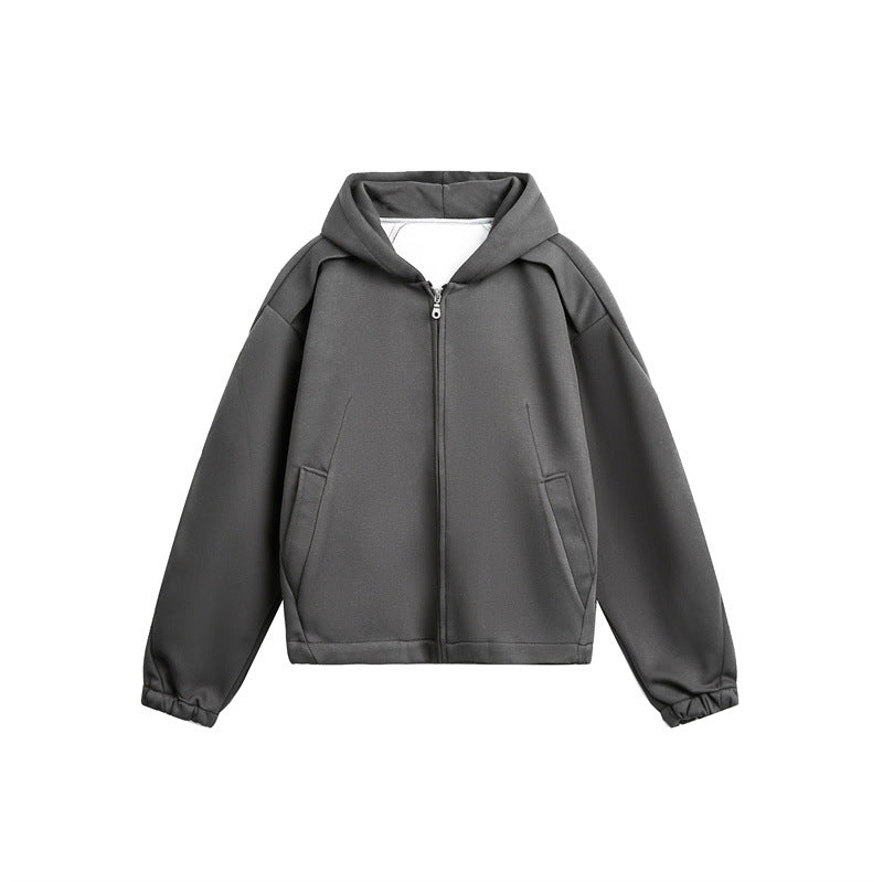 Unisex Leicht wattierte Kapuzen-Zipjacke im kastigen Boxy‑Cut Shop Nory