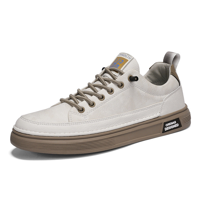Herren Lederoptik-City-Sneaker mit gepolstertem Fersenkragen und langlebiger Plateau-Gummisohle Shop Nory