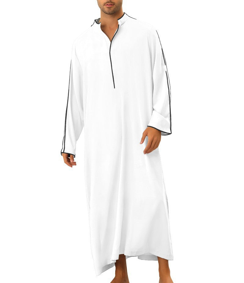 Herren hochentwickelter Kaftan mit sportlichem Stehkragen und eleganten Kontrastdetails