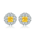 Damen Ohrstecker mit elegantem Kristallrahmen Shop Nory