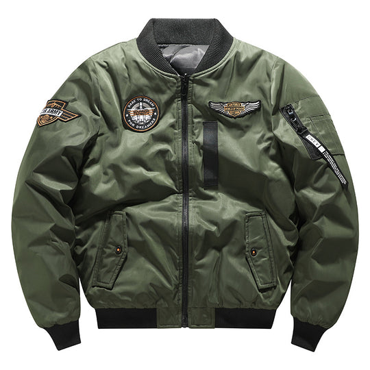 Herren Sportliche Bomberjacke mit Stickerei Shop Nory