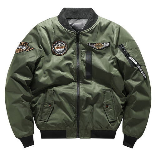 Herren Sportliche Bomberjacke mit Stickerei Shop Nory