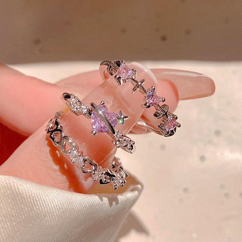 Damenring mit floralem Design und funkelnden Zirkonia Shop Nory 1781548707
