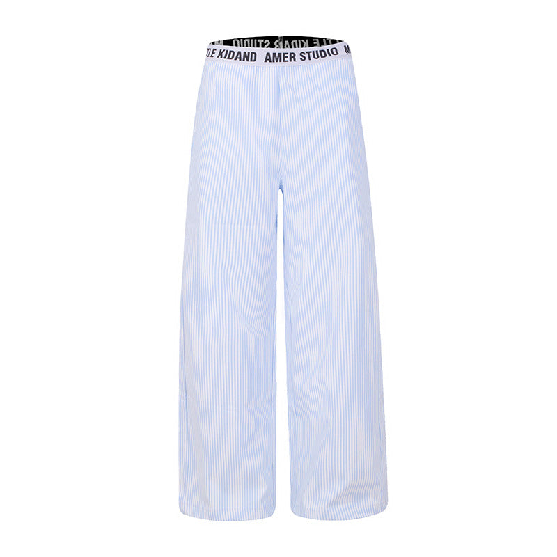 Damen Weite Lounge-Hose mit Karomuster und elastischem Logobund Shop Nory