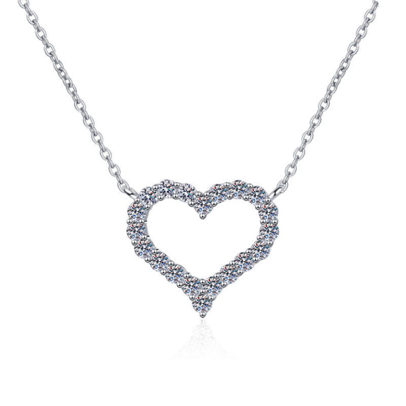 Damen Halskette mit herzförmigem Anhänger aus funkelndem Zirkonia Shop Nory
