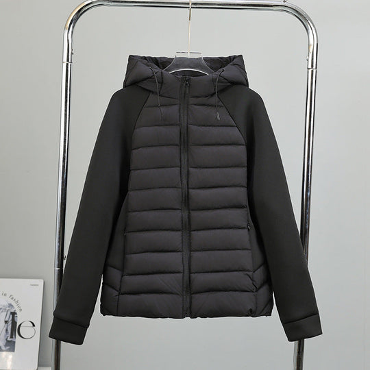 Damen vielseitige Hybridjacke mit Kapuze