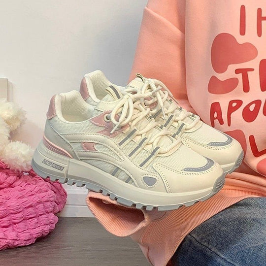 Damen Retro‑Laufstil Plateau‑Sneaker mit robuster Traktionssohle und atmungsaktivem Mesh Shop Nory