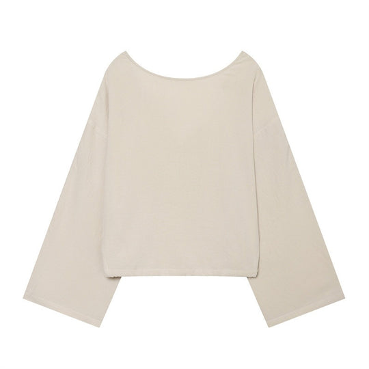 Damen Haremshose mit hohem Smokbund, weitem Fall und verstellbaren Kordelabschlüssen Shop Nory