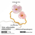 Damen Offenes Armband mit blütenförmigem Design aus hypoallergenem Edelstahl Shop Nory
