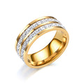 Damen Ring mit funkelndem Zirkonia-Besatz und eleganter Oberflächenstruktur Shop Nory