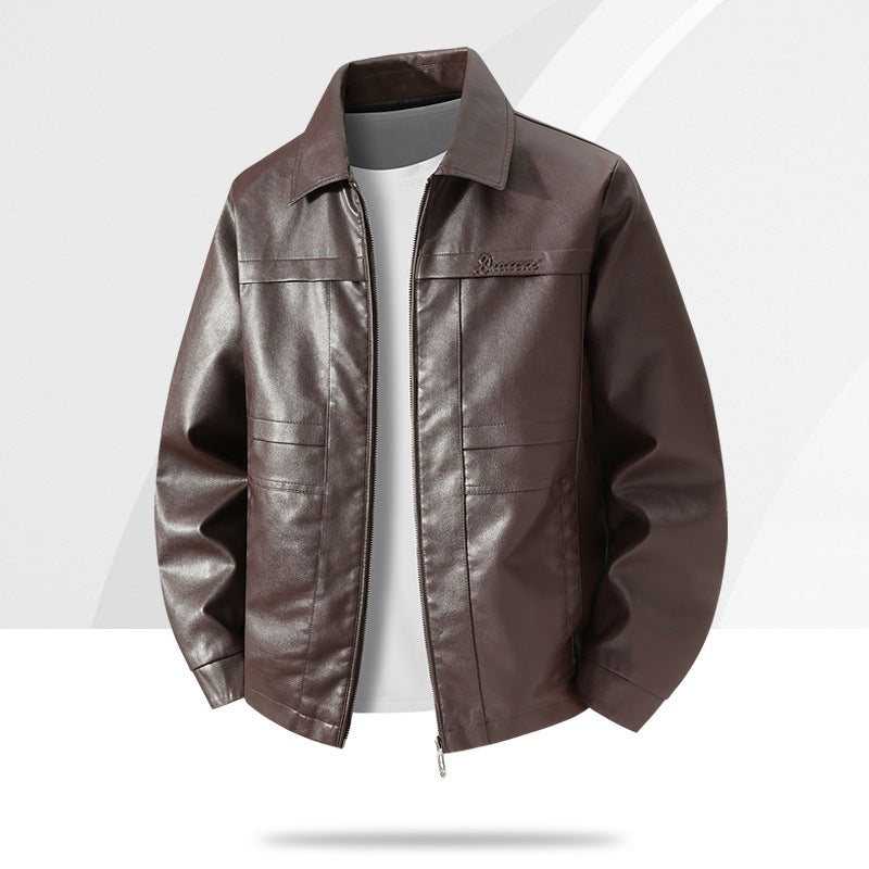 Herren Hochwertige Kunstlederjacke mit klassischem Schnitt Shop Nory