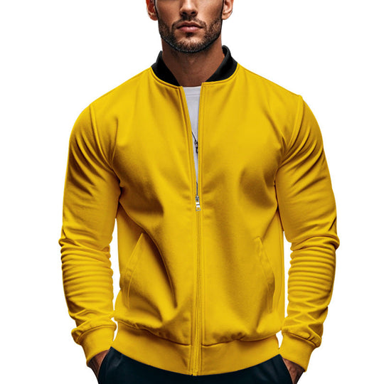 Herren stilvolle Sportjacke mit hochschließendem Kragen und praktischen Taschen