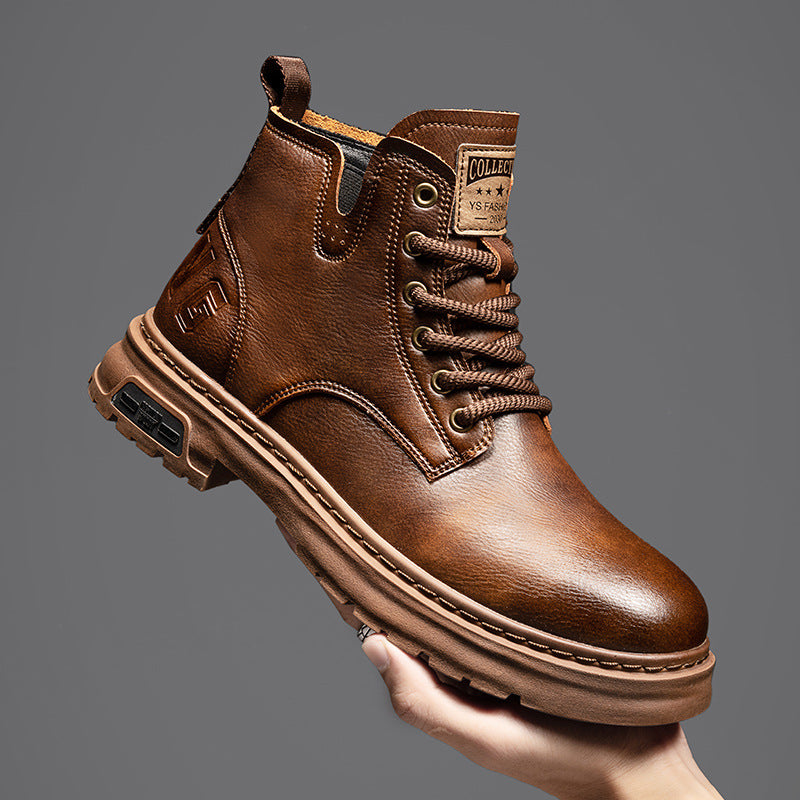 Herren Robuste Schnürstiefel mit rutschfester und dämpfender Sohle