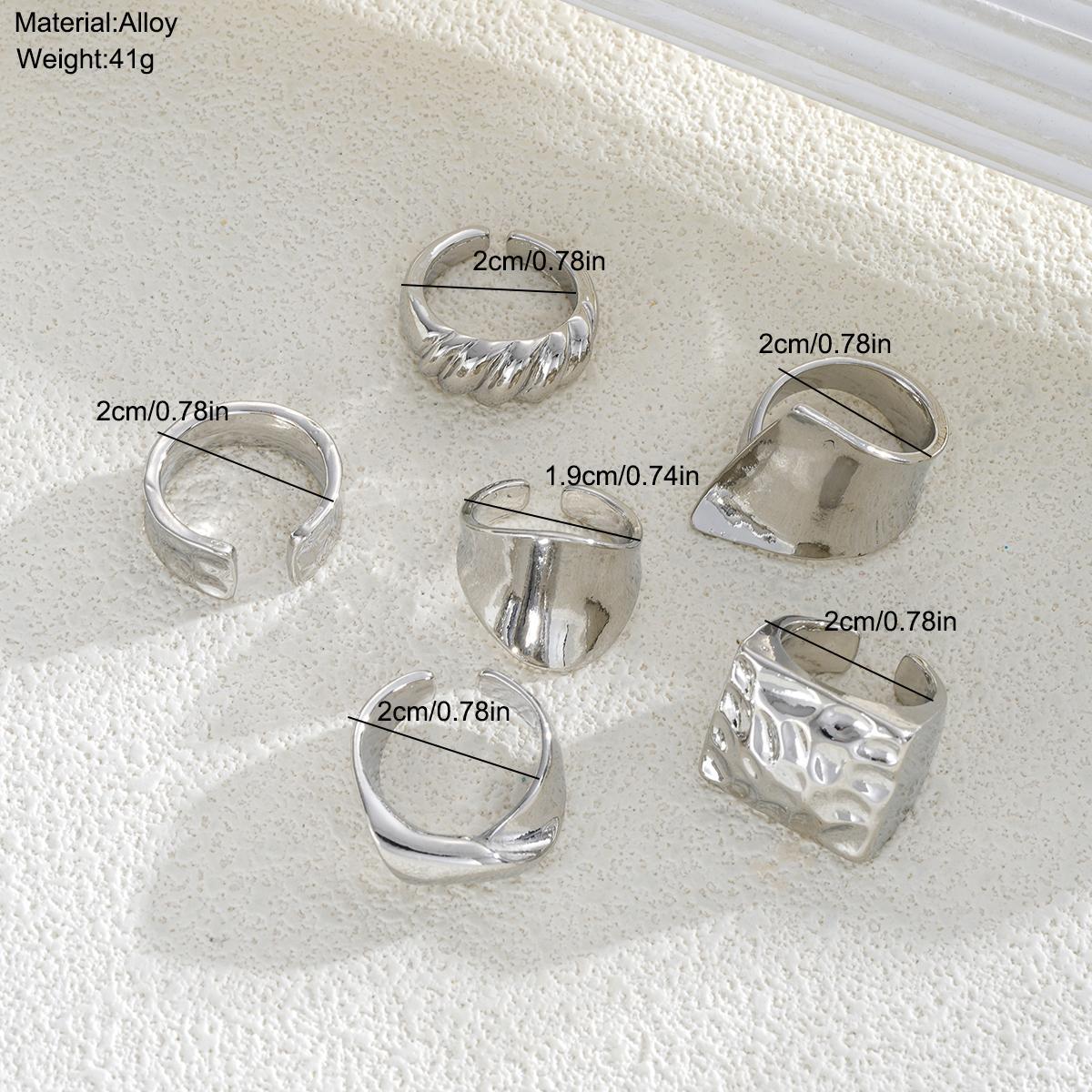 Damen Ring-Set mit einzigartigen texturierten Designs Shop Nory