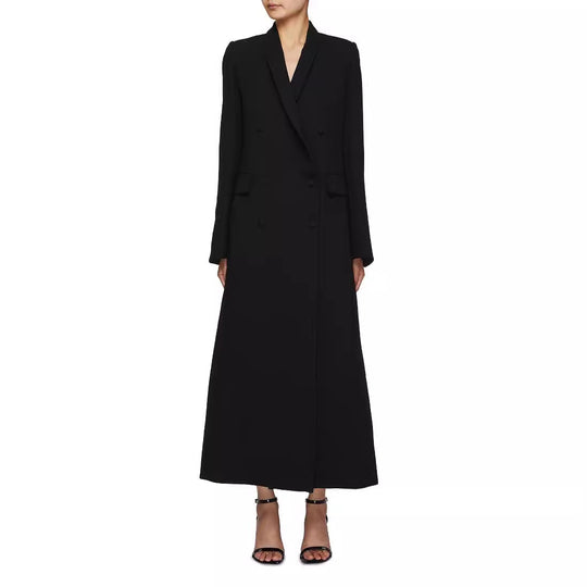 Damen Doppeltreihiger Maxi-Blazer-Mantel mit schlanker Silhouette Shop Nory