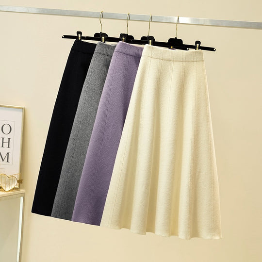 Damen Weit geschnittener, eleganter Midirock Shop Nory