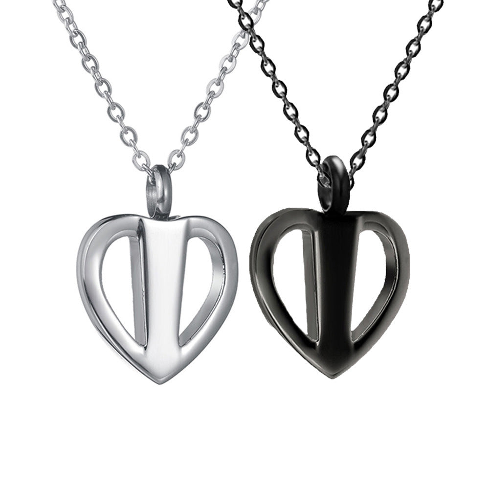 Damen moderne Herzanhänger mit feiner Kette Shop Nory