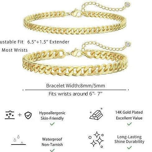 Damen Armbandset mit eleganter Glieder- und Zweischichtenkonstruktion Shop Nory