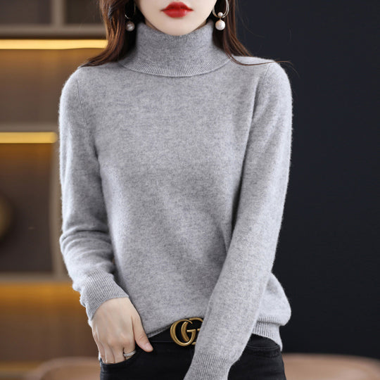 Damen Schmal geschnittener Rollkragenpullover aus kaschmirähnlichem Feinstrick mit softem Flor Shop Nory