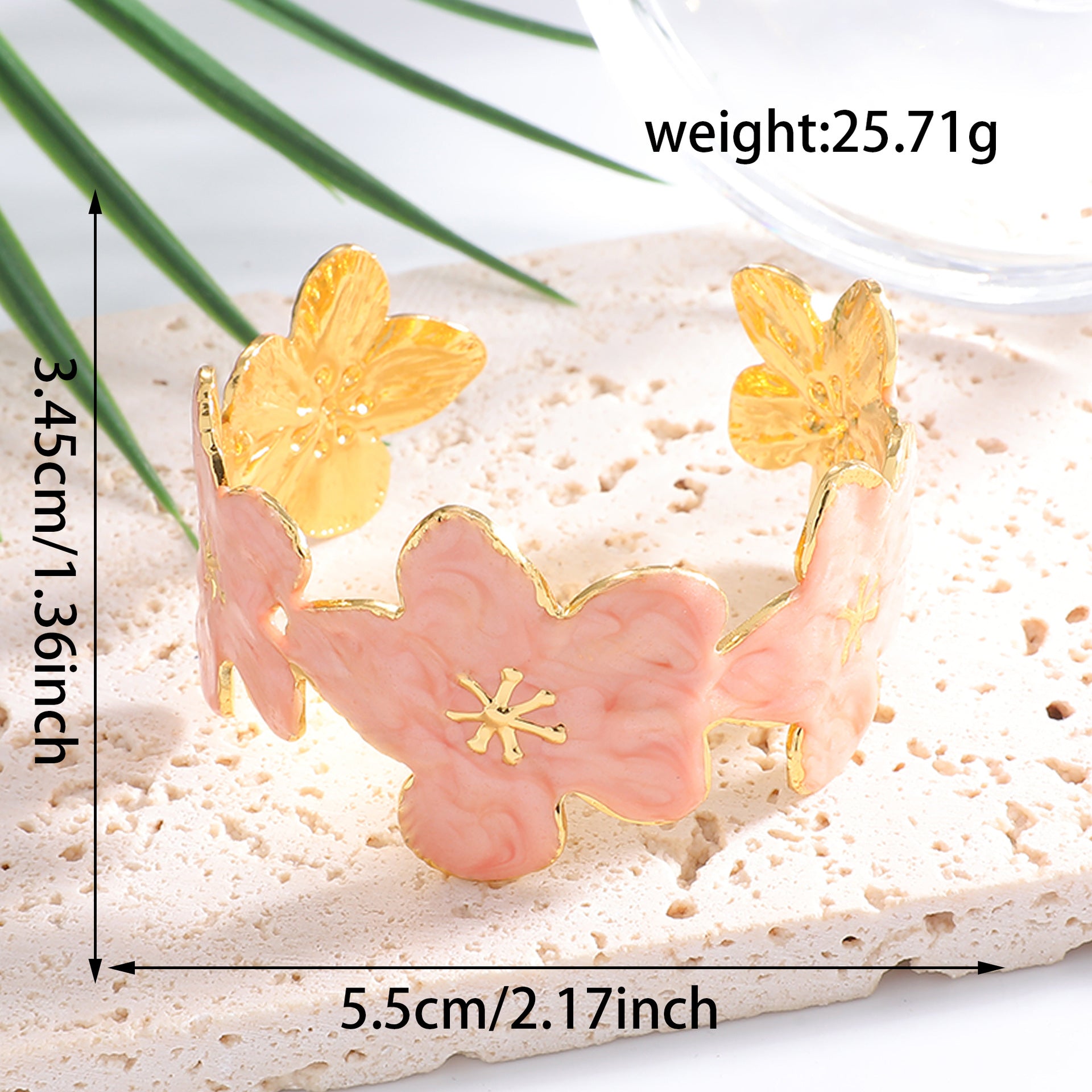Damen Armreif mit floralen Motiven Shop Nory
