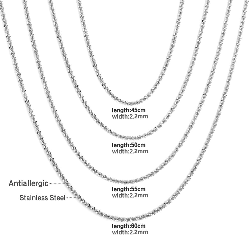 Damen Edelstahl-Halskette mit goldplattiertem Gliederdesign Shop Nory