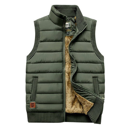 Herren Gepolsterte Thermo‑Steppweste mit Teddy‑Fleece‑Futter und Rippenbündchen Shop Nory