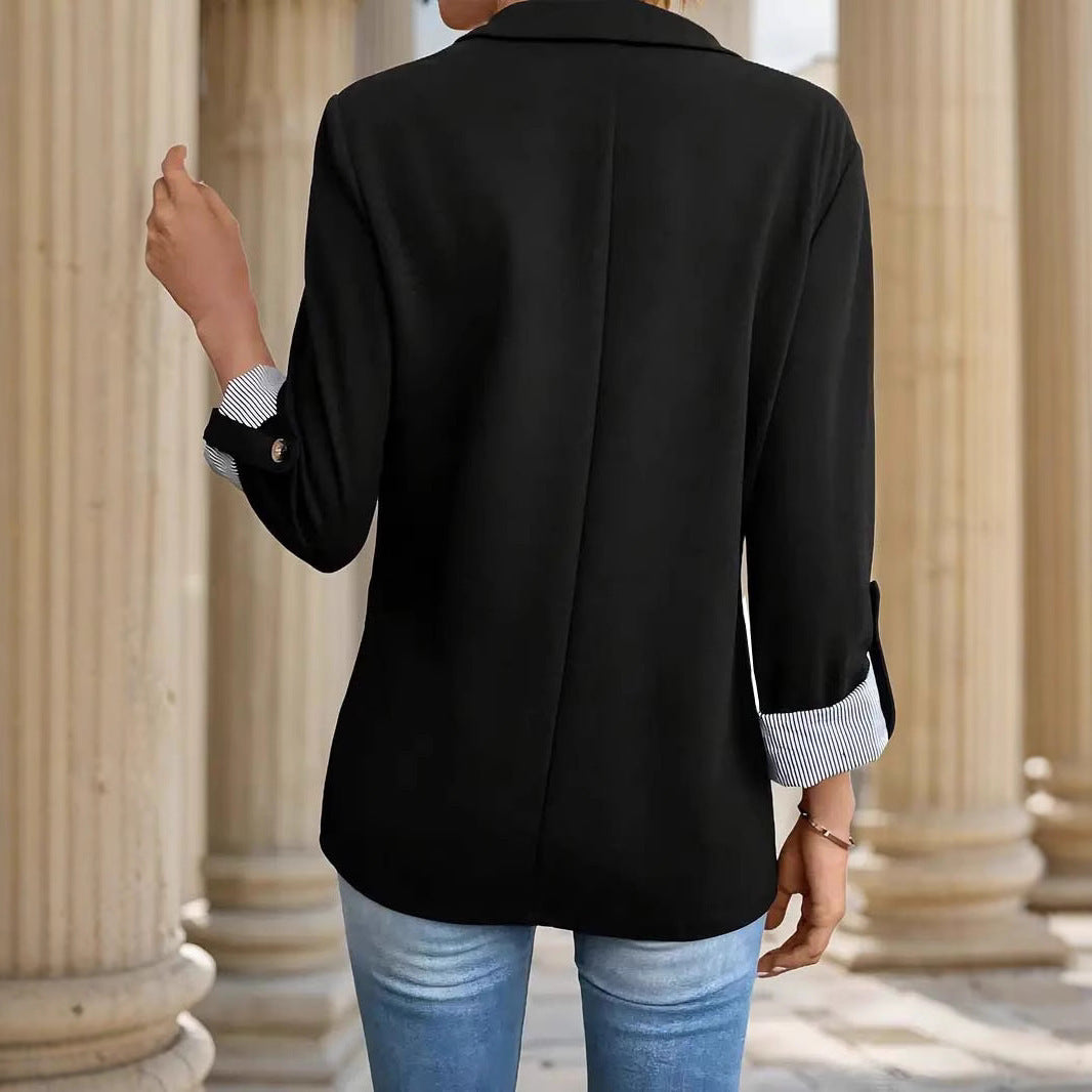 Damen Blazer mit 3/4-Ärmeln, Kentkragen und aufgesetzten Pattentaschen Shop Nory
