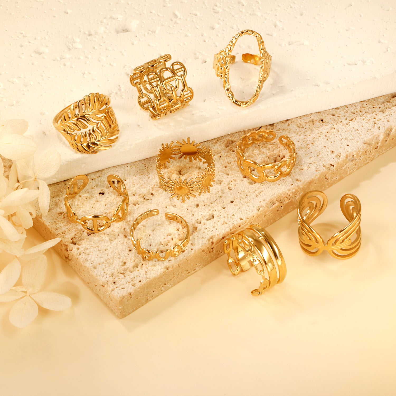 Damen moderner Offener Ring mit trendigem Schriftzug Liebe Shop Nory