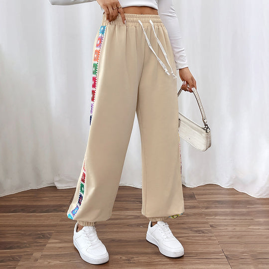 Damen Jogginghose mit buntem Seitenmuster Shop Nory