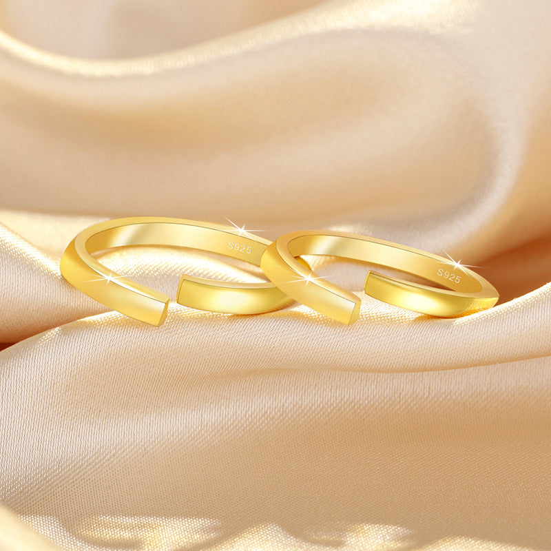 Damen Offener Ring aus hochwertigem Silber mit modernem, minimalistischen Design Shop Nory