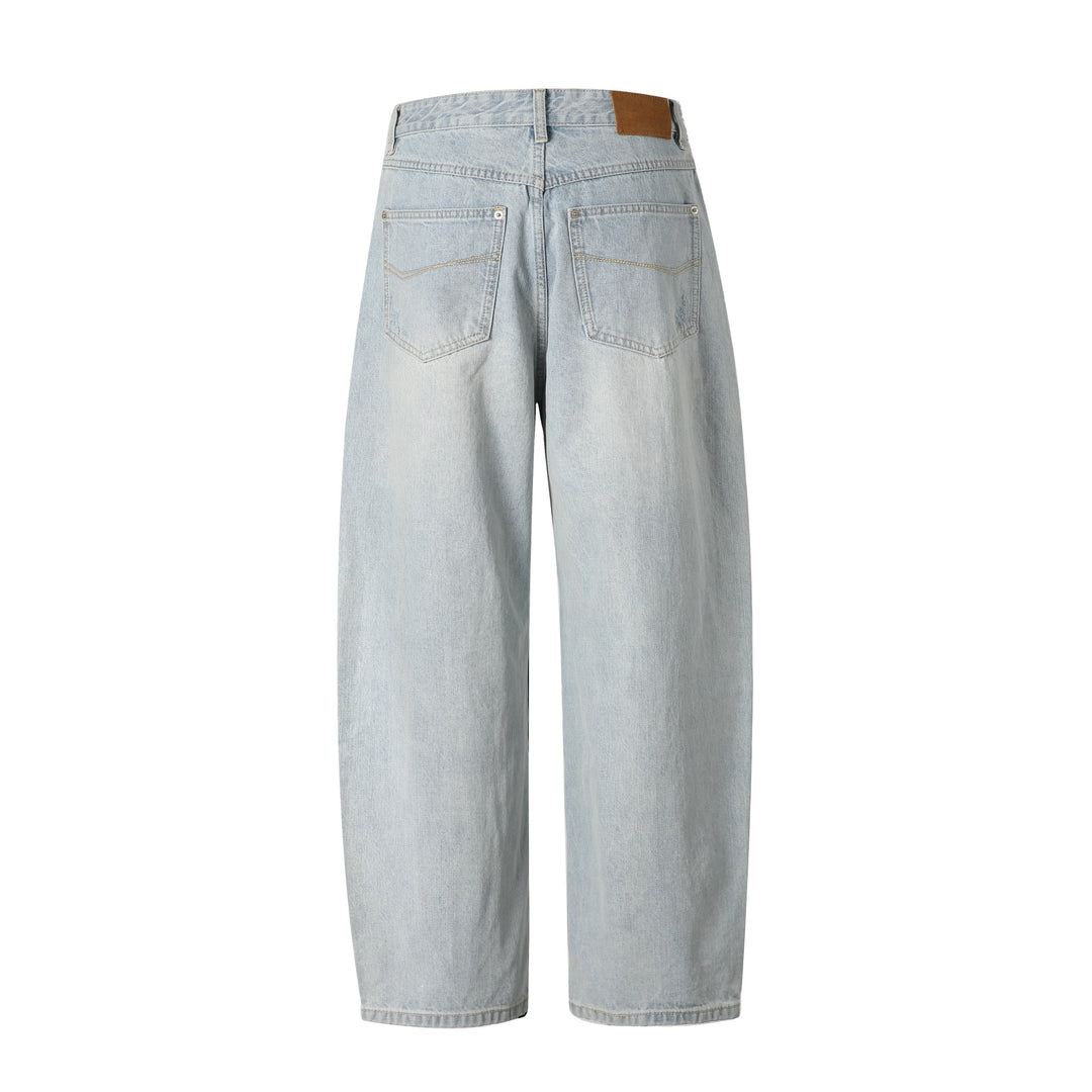 Damen High‑Waist Relaxed‑Straight Jeans mit Destroy‑Effekt und weitem Bein Shop Nory