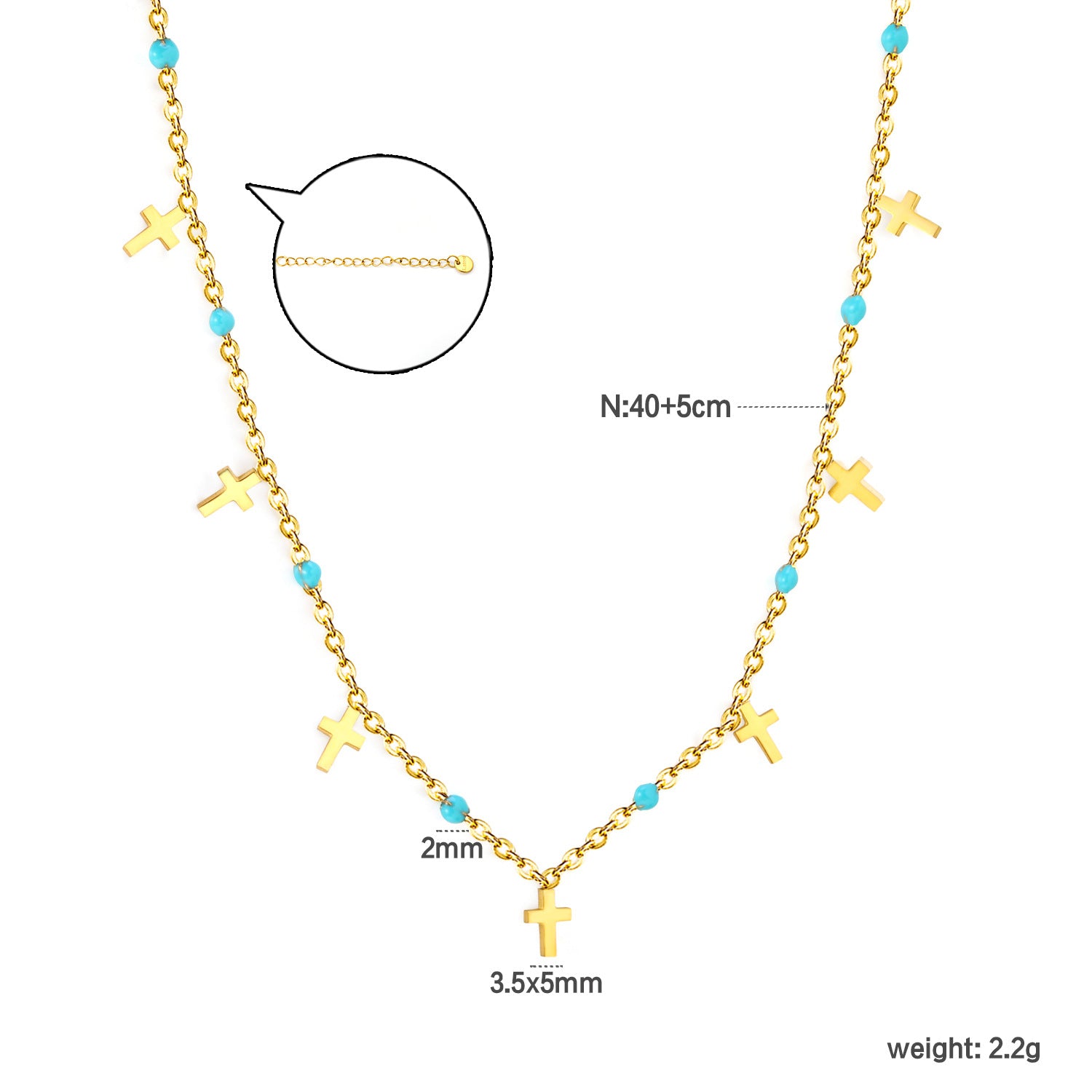 Damen Halskette mit funkelnden Kreuzanhängern und hochwertigen Akzenten Shop Nory