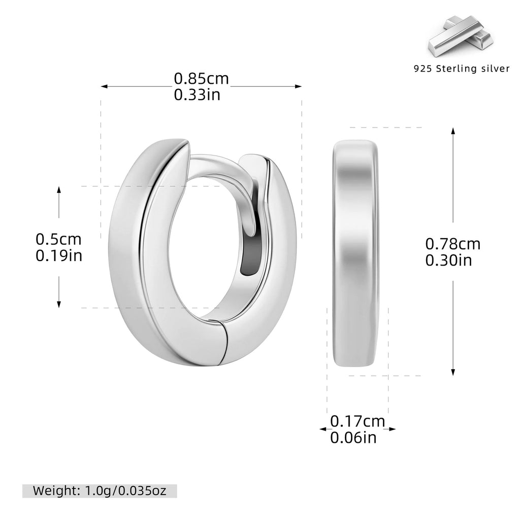Damen Creolen mit modernem geschwungenem Design aus hochwertigem 925 Sterling Silber Shop Nory